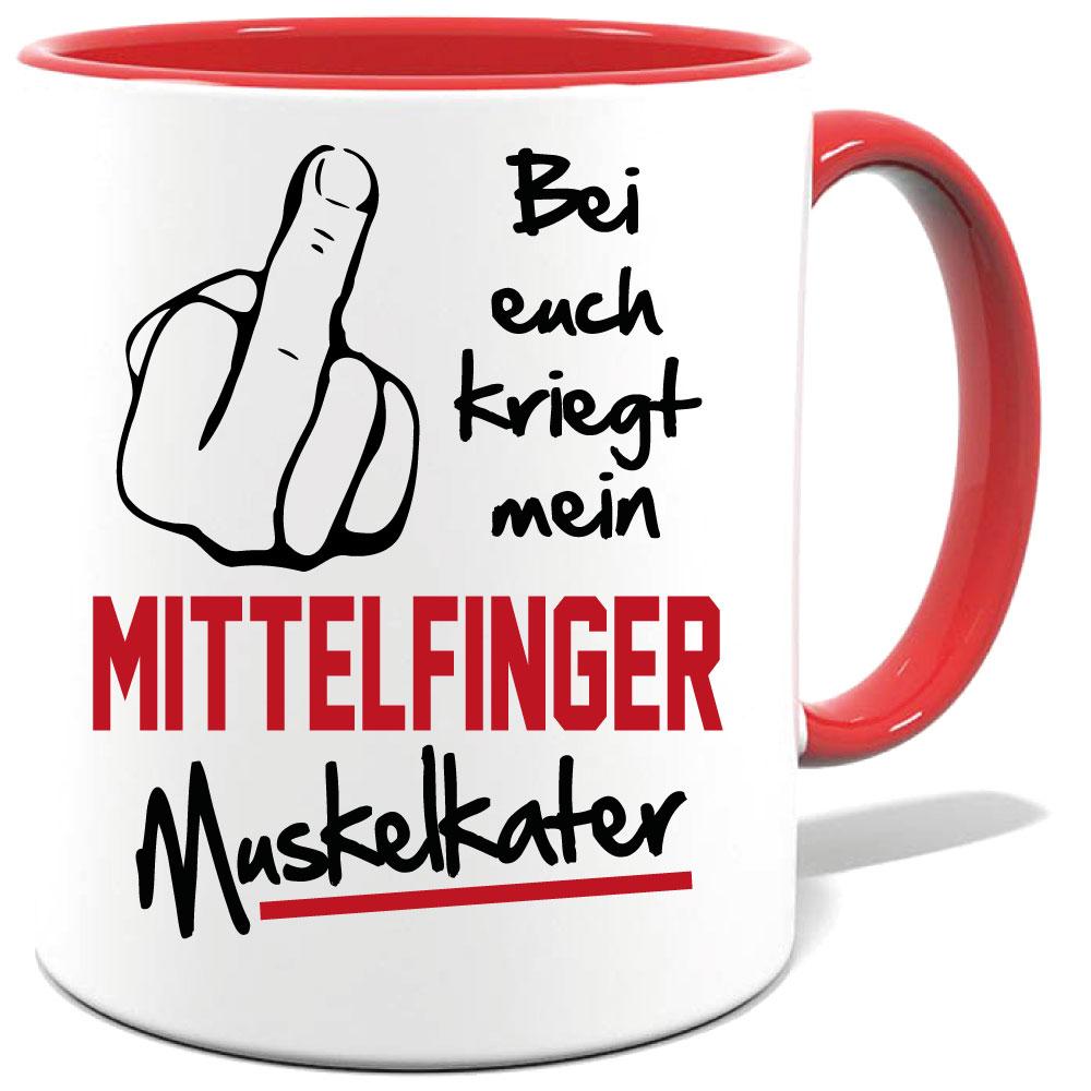 Rote Sprüche Tasse Männer Mittelfinger Beleidigung