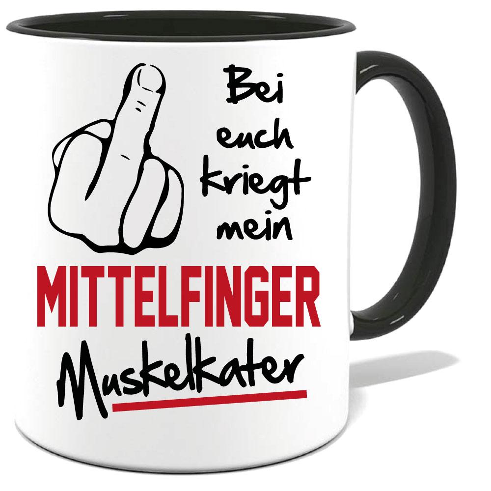 Schwarze Sprüche Tasse Männer Mittelfinger Beleidigung