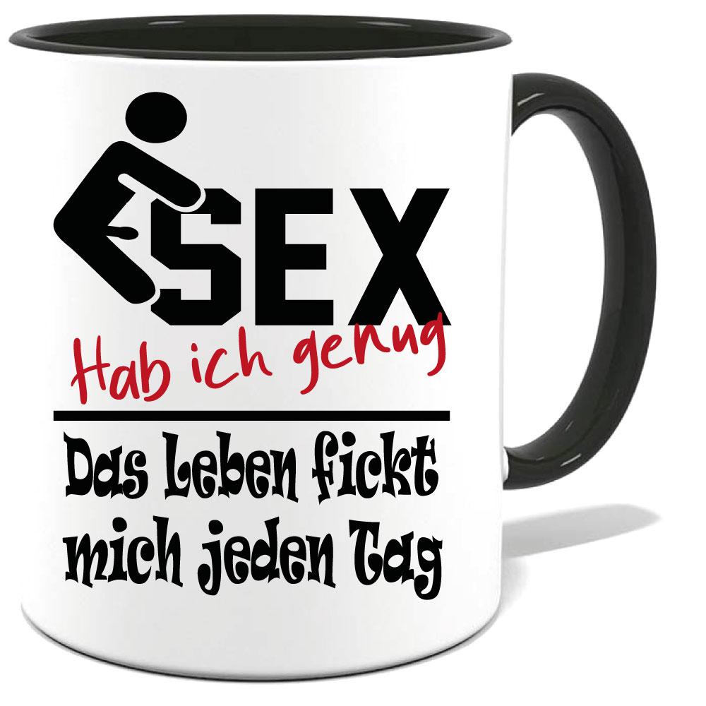 Sprüche Tasse für den Mann. Motiv Sex genug