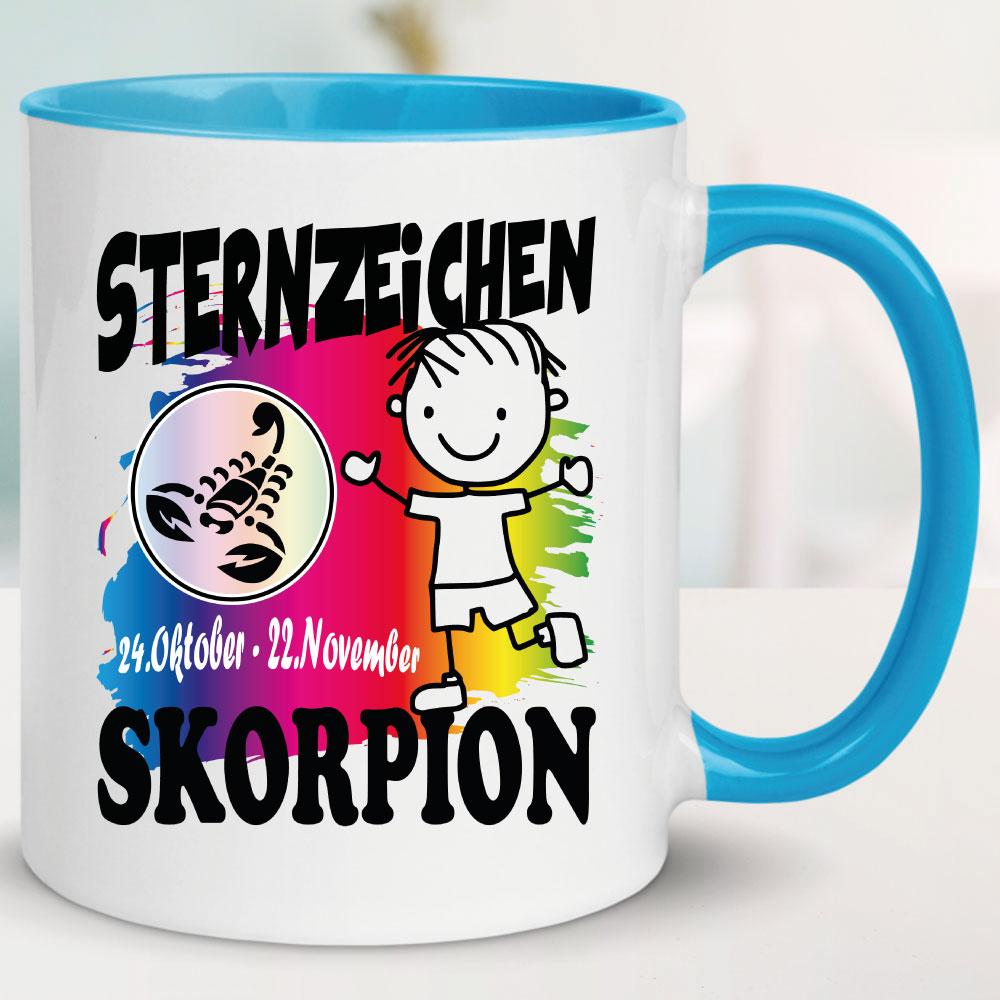 Junge Skorpion Hellblau