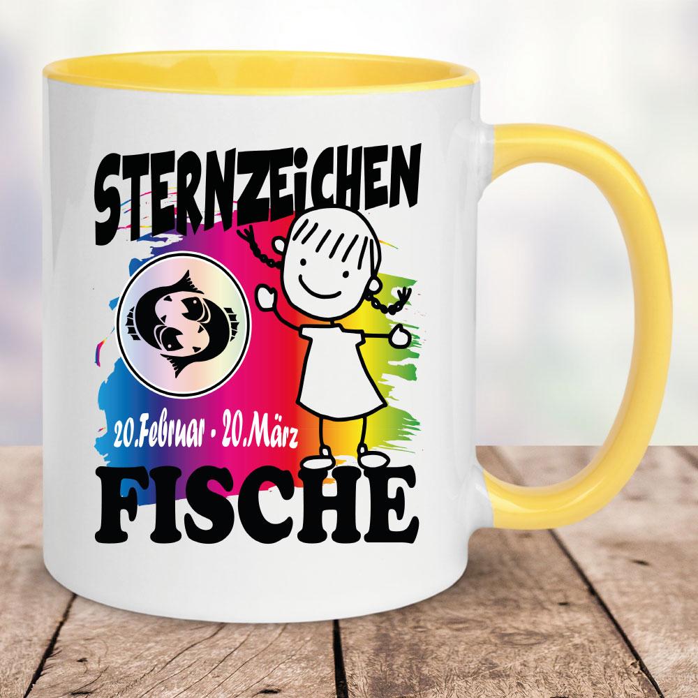 Sternzeichen Mädchen Fische Gelb