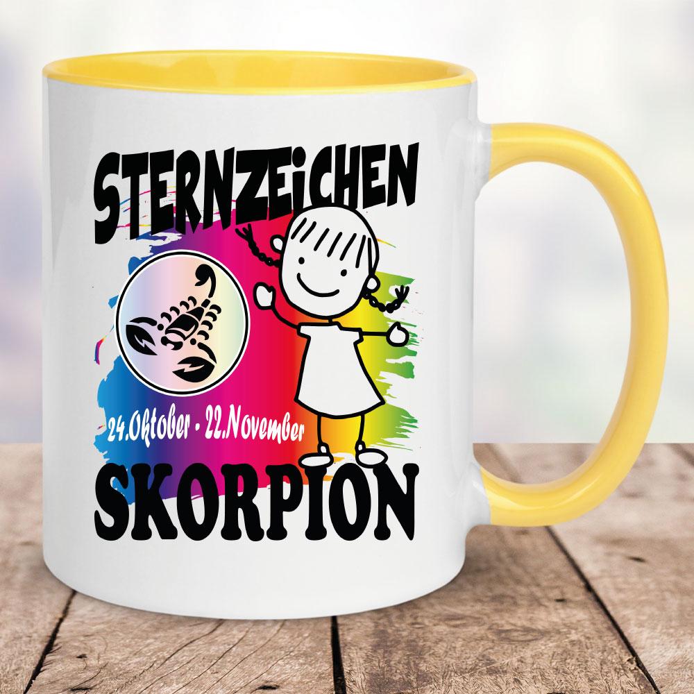 Sternzeichen Mädchen Skorpion Gelb