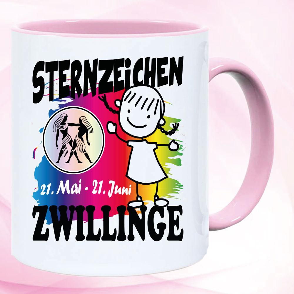 Sternzeichen Mädchen Zwillinge Pink