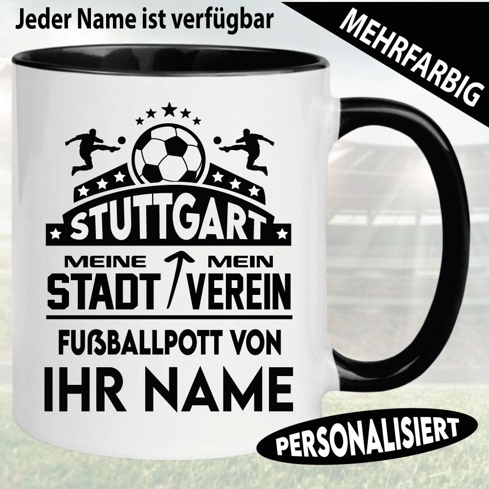 Personalisierte Fußballtasse Stuttgart