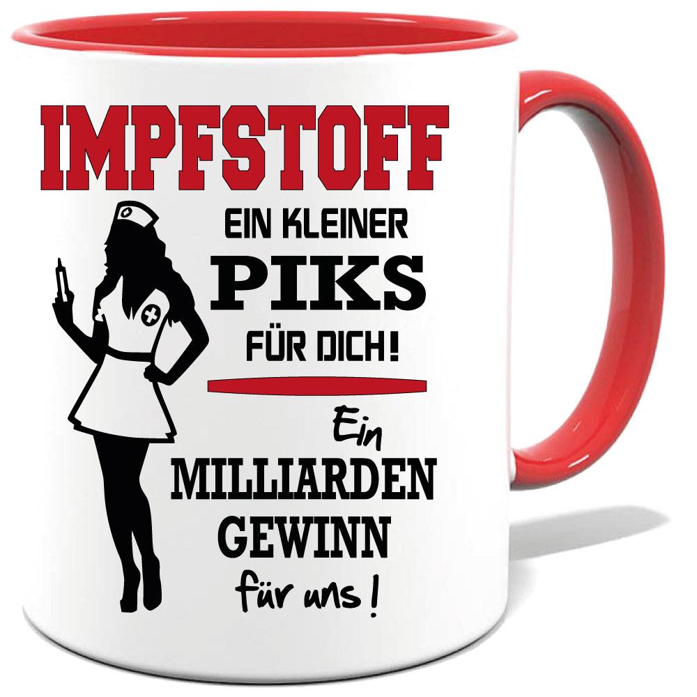 Tasse Corona Impfstoff bringt Geld