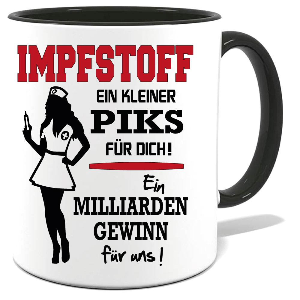 Tasse Corona Impfstoff bringt Geld