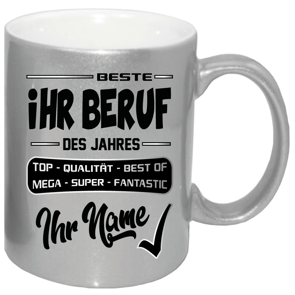 Frauen Tasse mit Beruf und Name