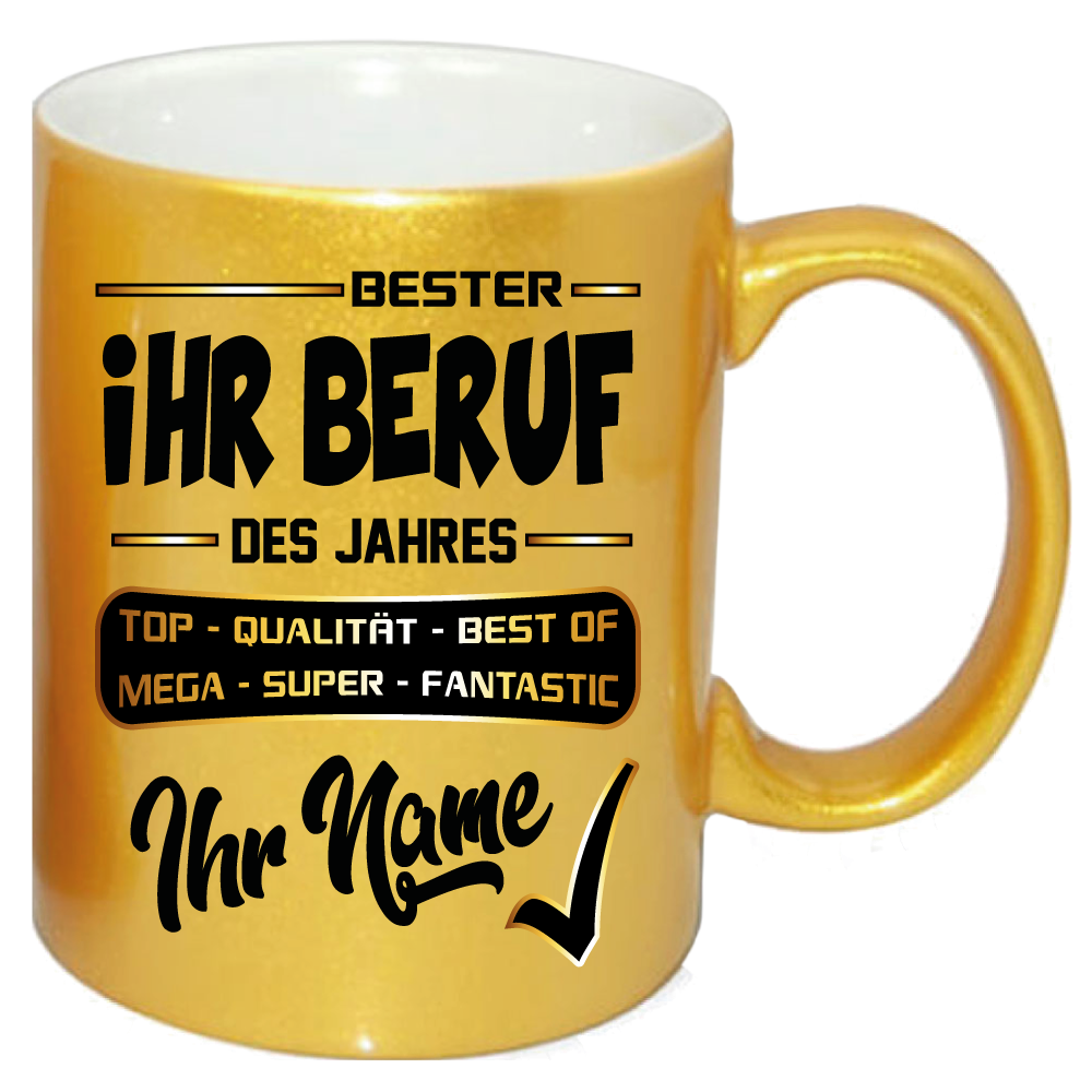 Männer Tasse mit Beruf und Name