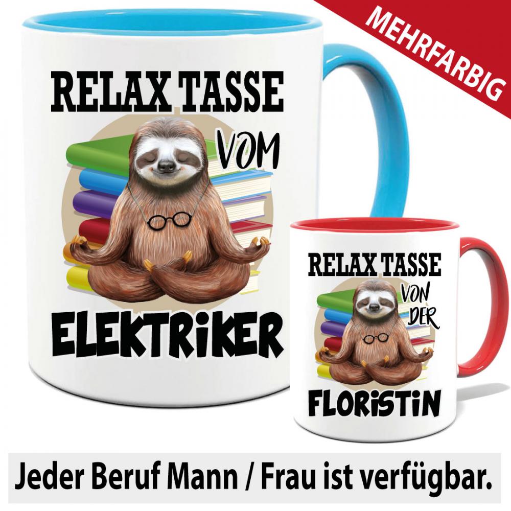 Tasse mit Faultier und Beruf personalisiert