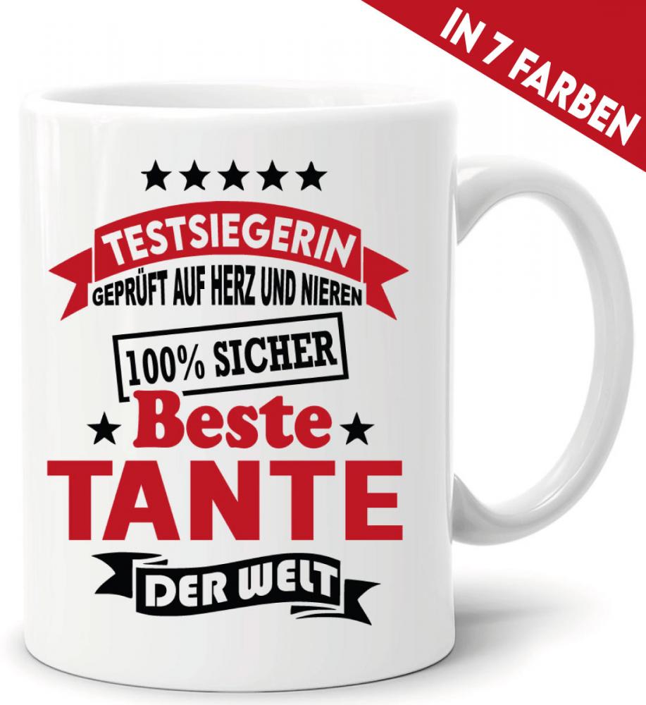 Tasse Testsieger 100% Sicher. Die Beste Tante der Welt.