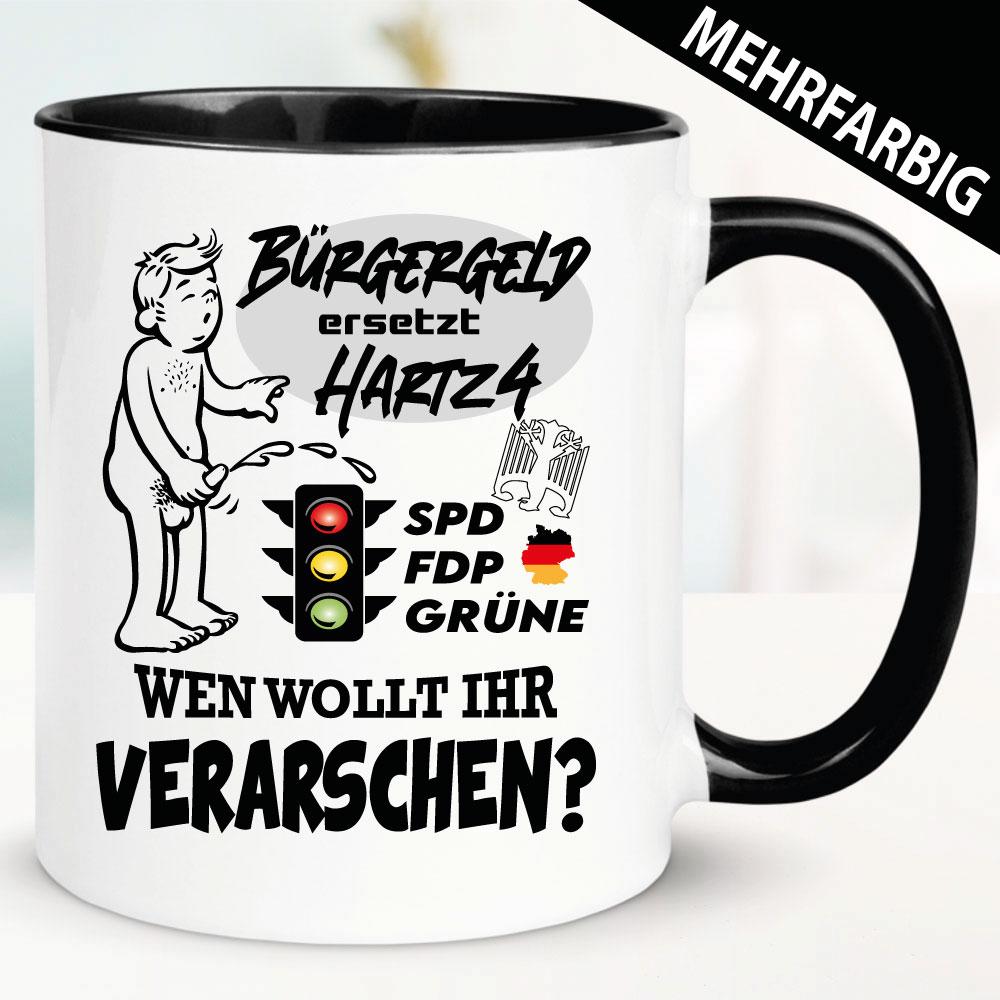 Tasse zum Bürgergeld und Hartz4