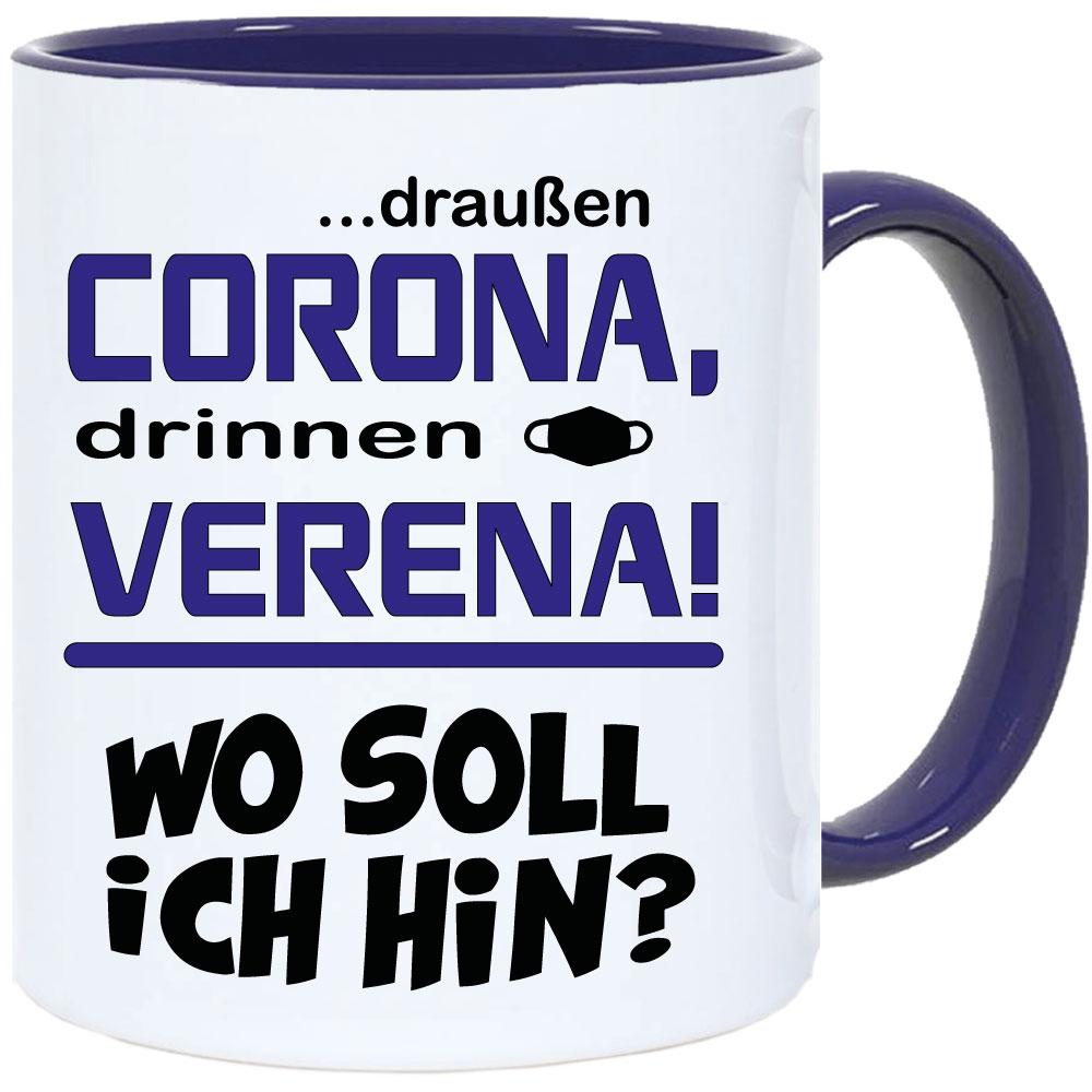 Tasse Corona * Wo soll ich hin