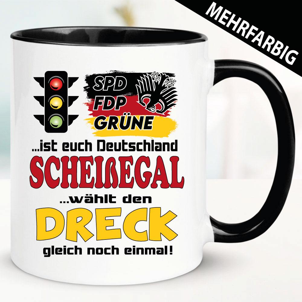 Tasse zur Scheiß Politik in Deutschland Die Ampel