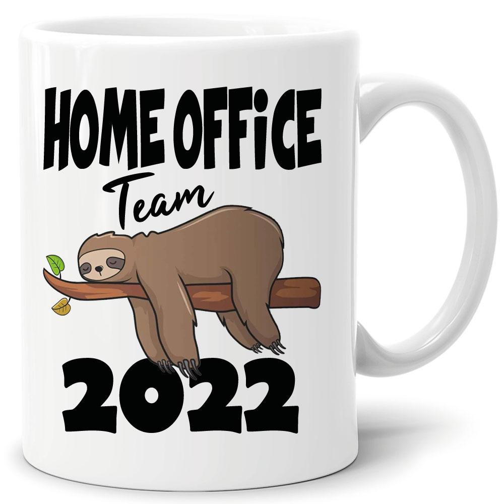 Faultier Tasse Home Office Weiss