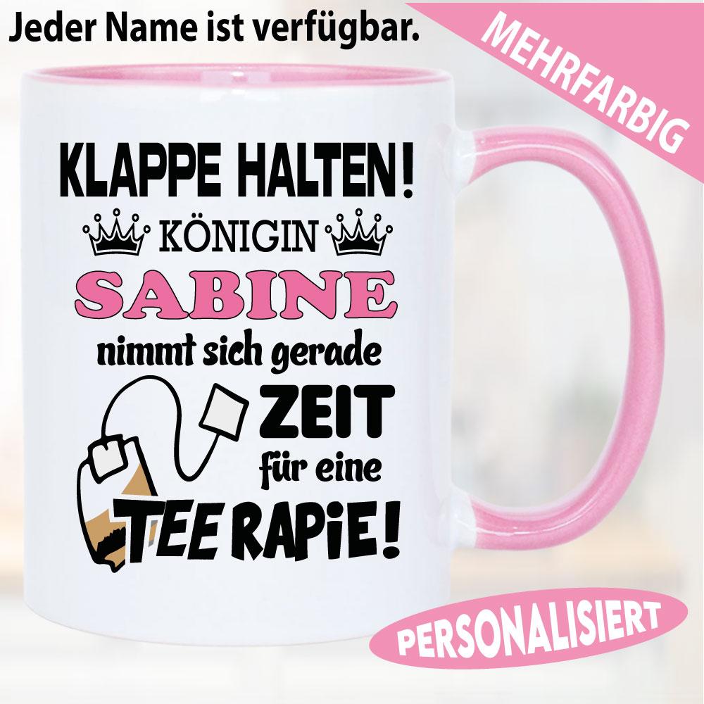 Tasse Frau Tee trinken Teetasse