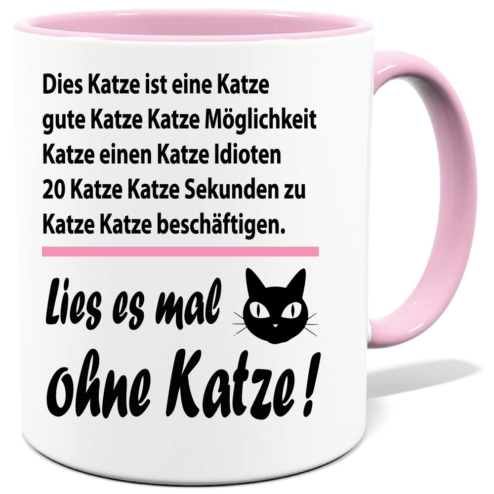 Frauen Katze lesen