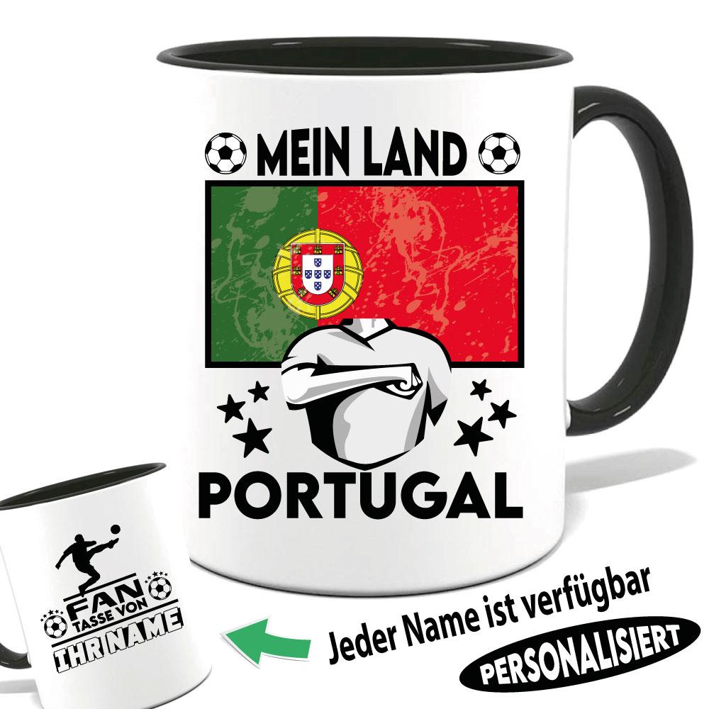 Portugal - Tasse für Fußballfans mit Name