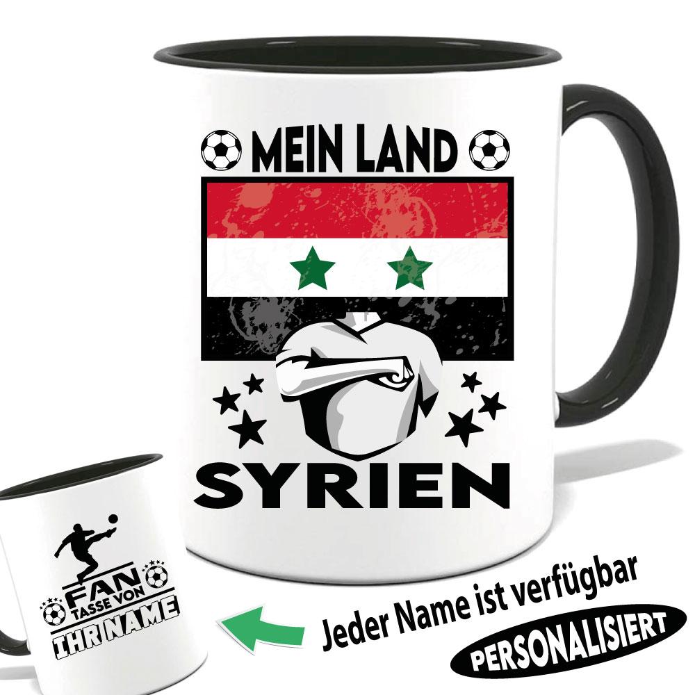 Syrien - Tasse für Fußballfans mit Name