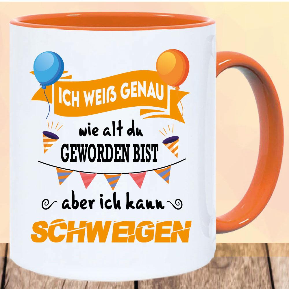 Tasse zum 40. Geburtstag Alt geworden Orange