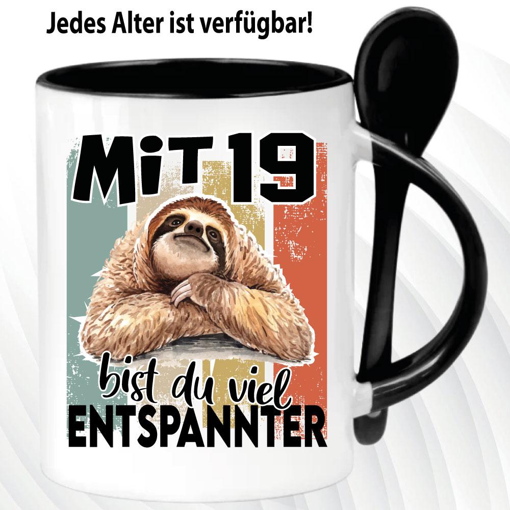 Löffeltasse Schwarz