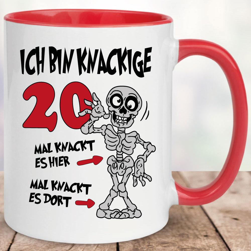 Tasse Knackige Jahre 20 Rot