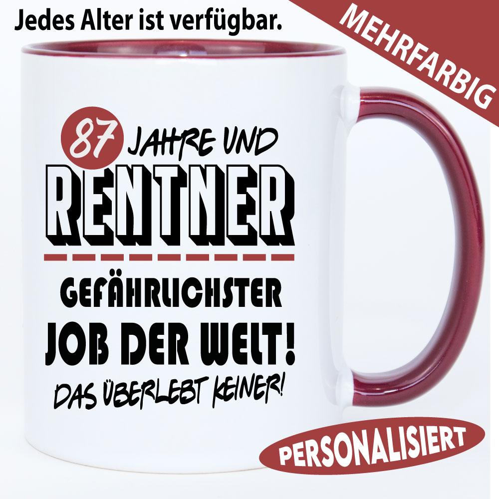 Tasse zum Geburtstag für den Rentner