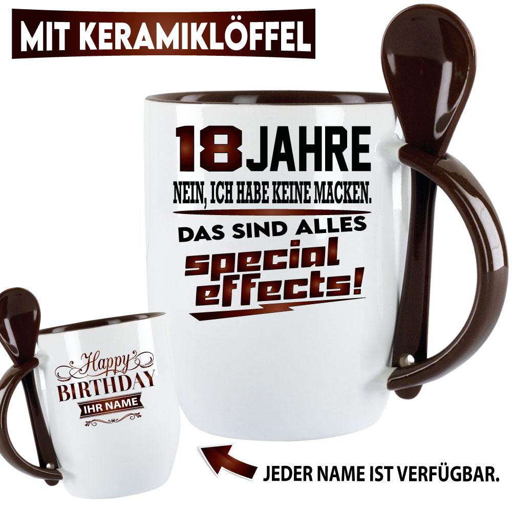 Tasse zum 18. Geburtstag Special Effects