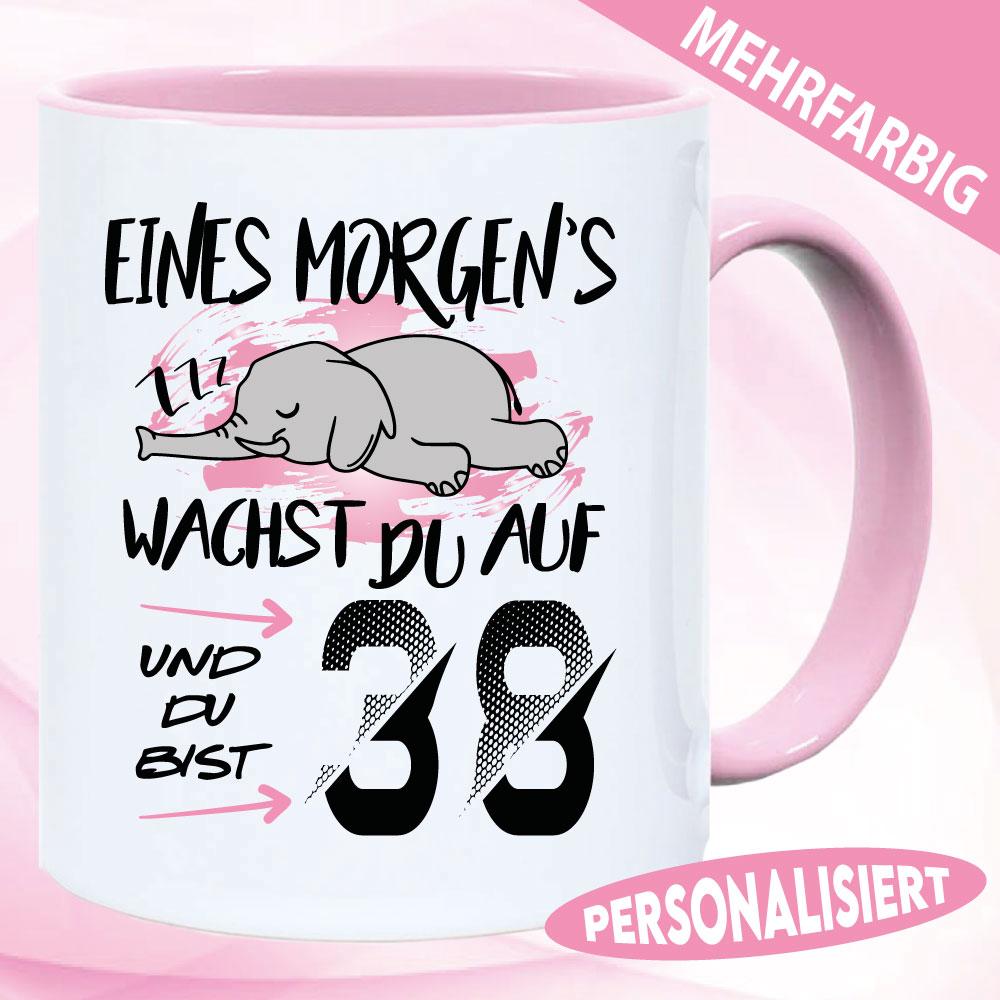 Tasse mit Elefant zum Geburtstag