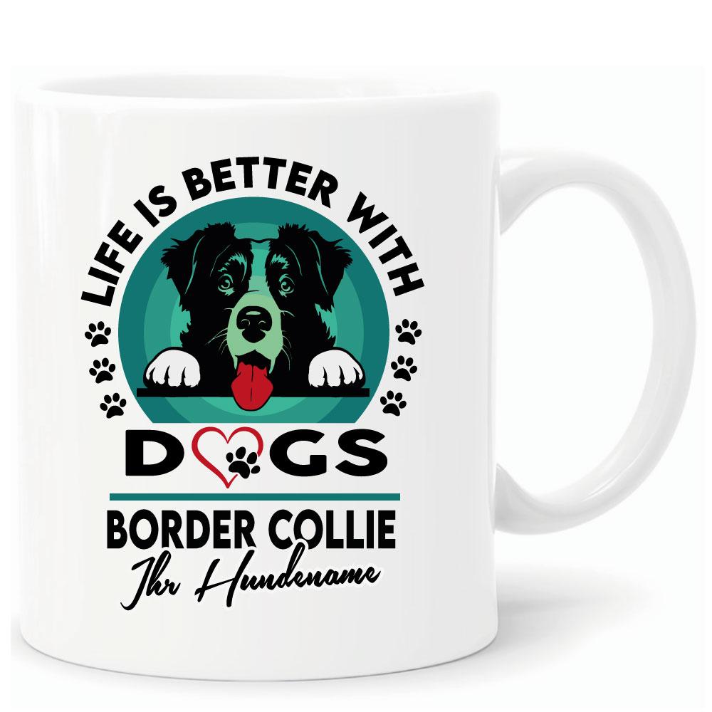 Tasse mit Hund personalisiert Border-Collie