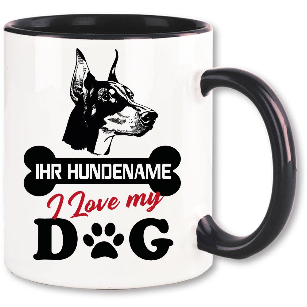 Bedruckte Tasse Dobermann