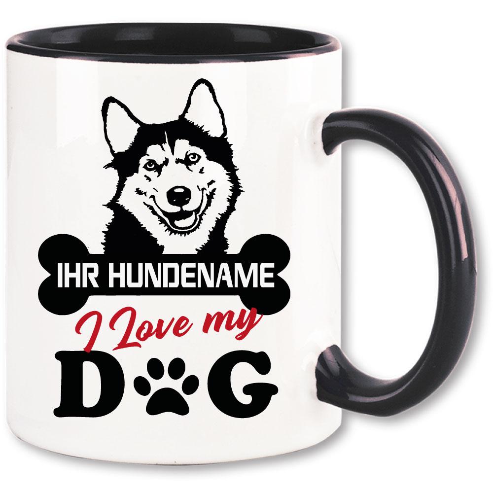 Bedruckte Tasse Husky