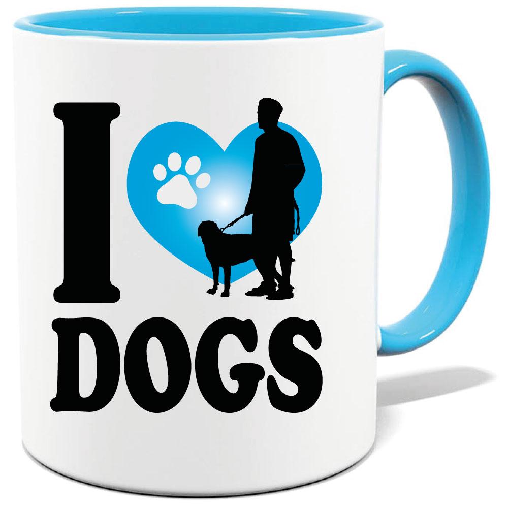 Tasse bedruckt mit I Love Dogs