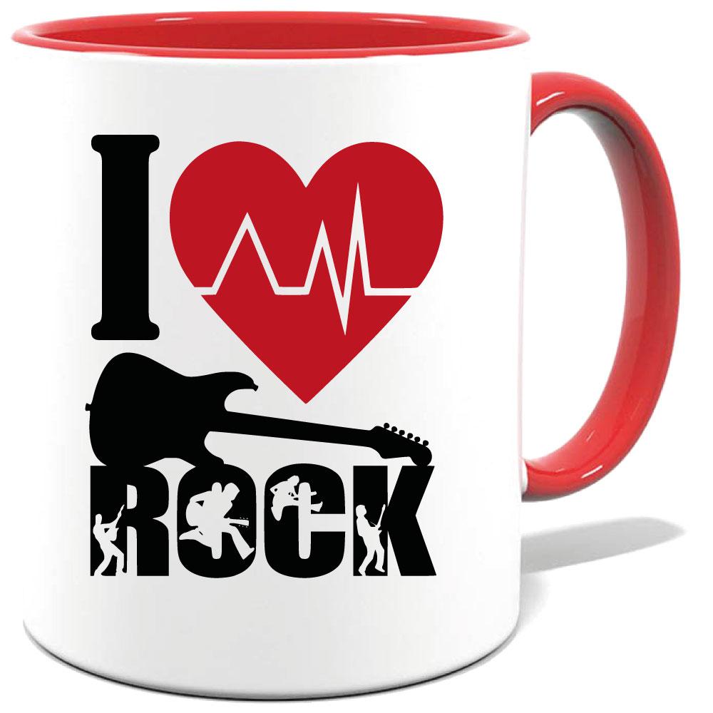 Tasse bedruckt mit I Love Rock