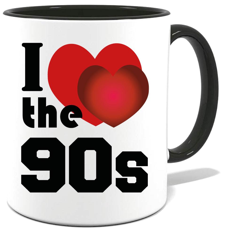 Tasse bedruckt mit I Love the 90s