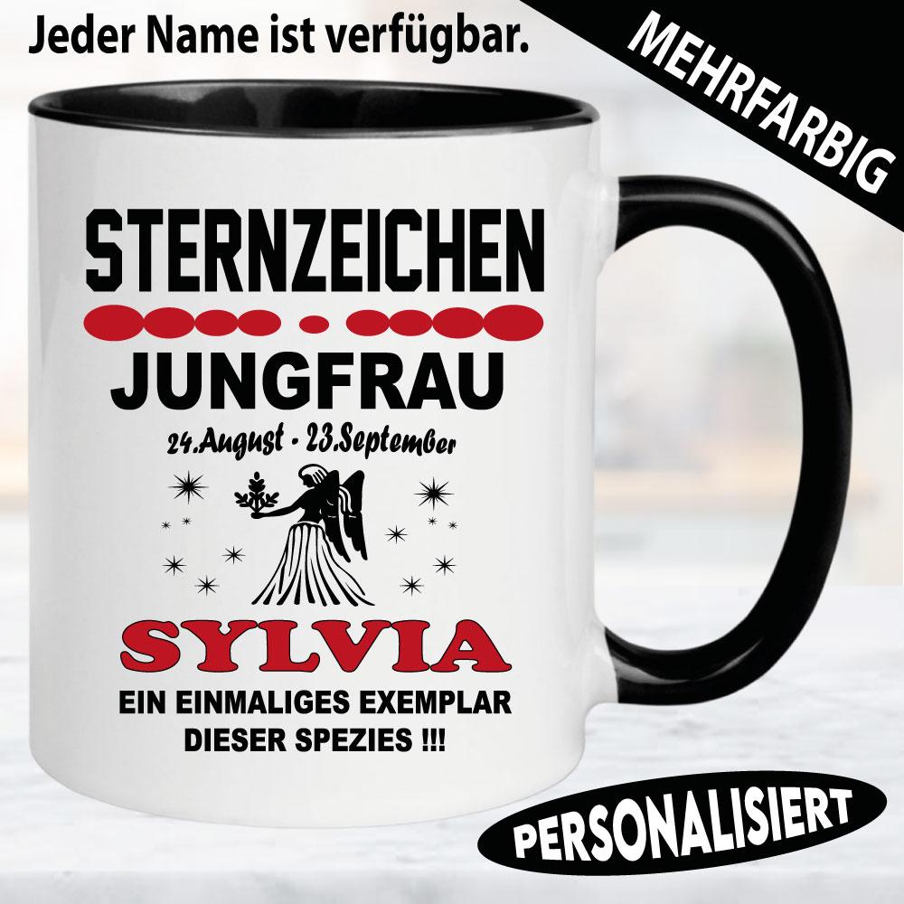 Jungfrau Tasse zum Geburtstag personalisiert