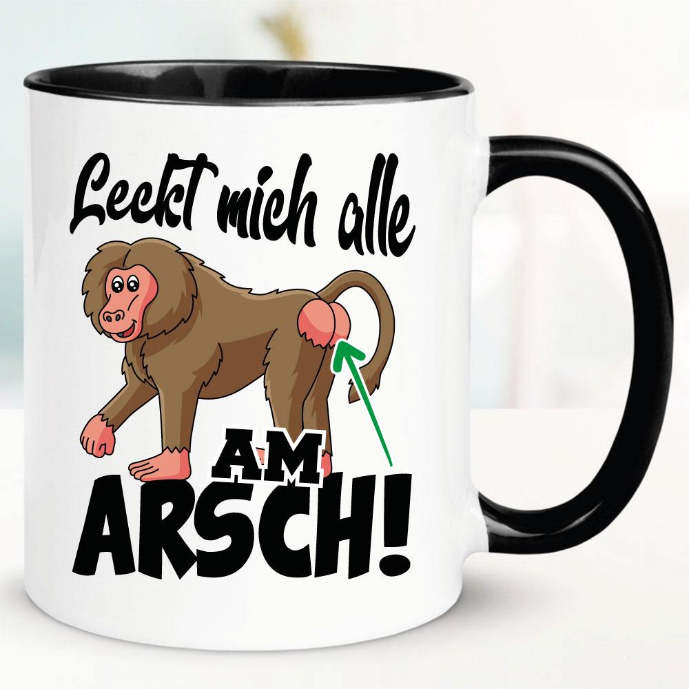 Tasse Leckt mich am Arsch