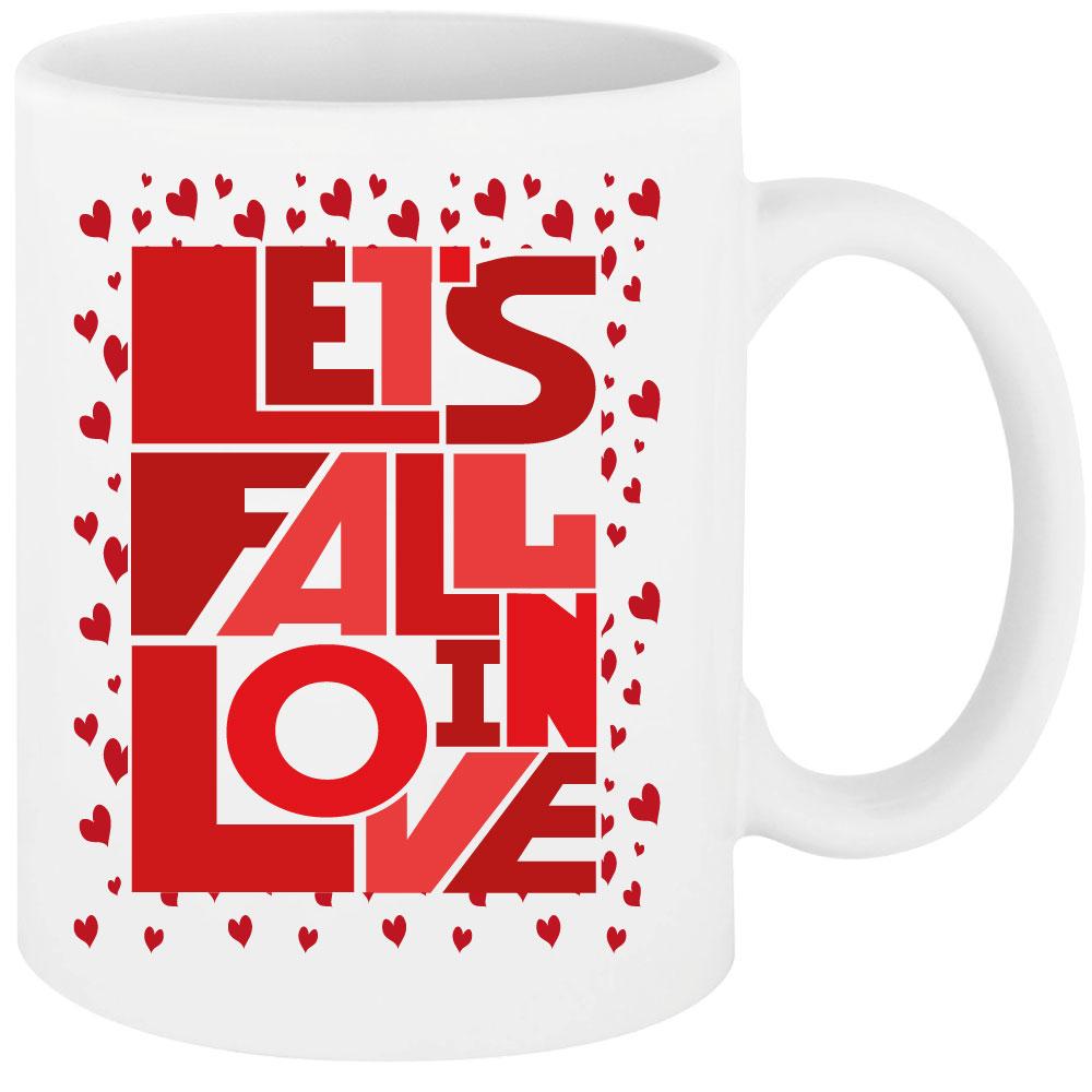 Tasse bedruckt mit Lets Fall in Love