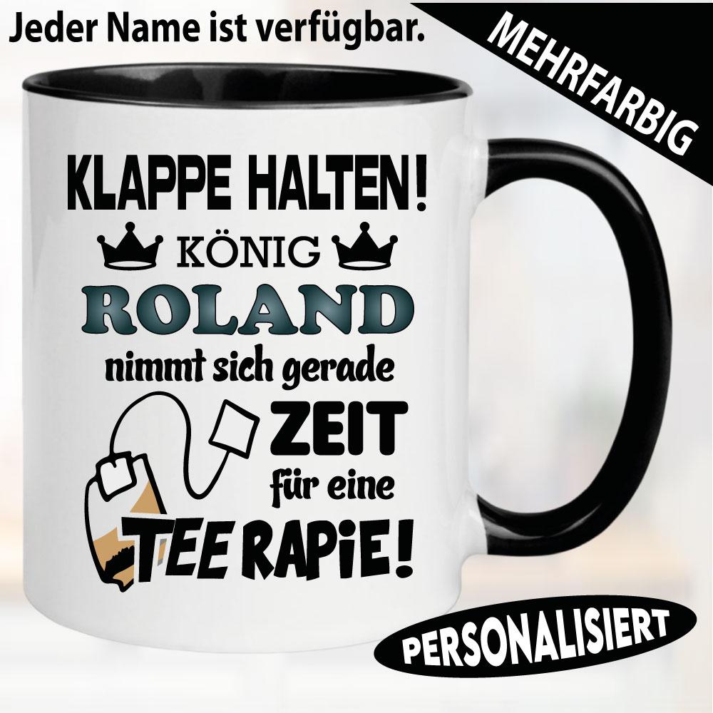Tasse Mann Tee trinken Teetasse