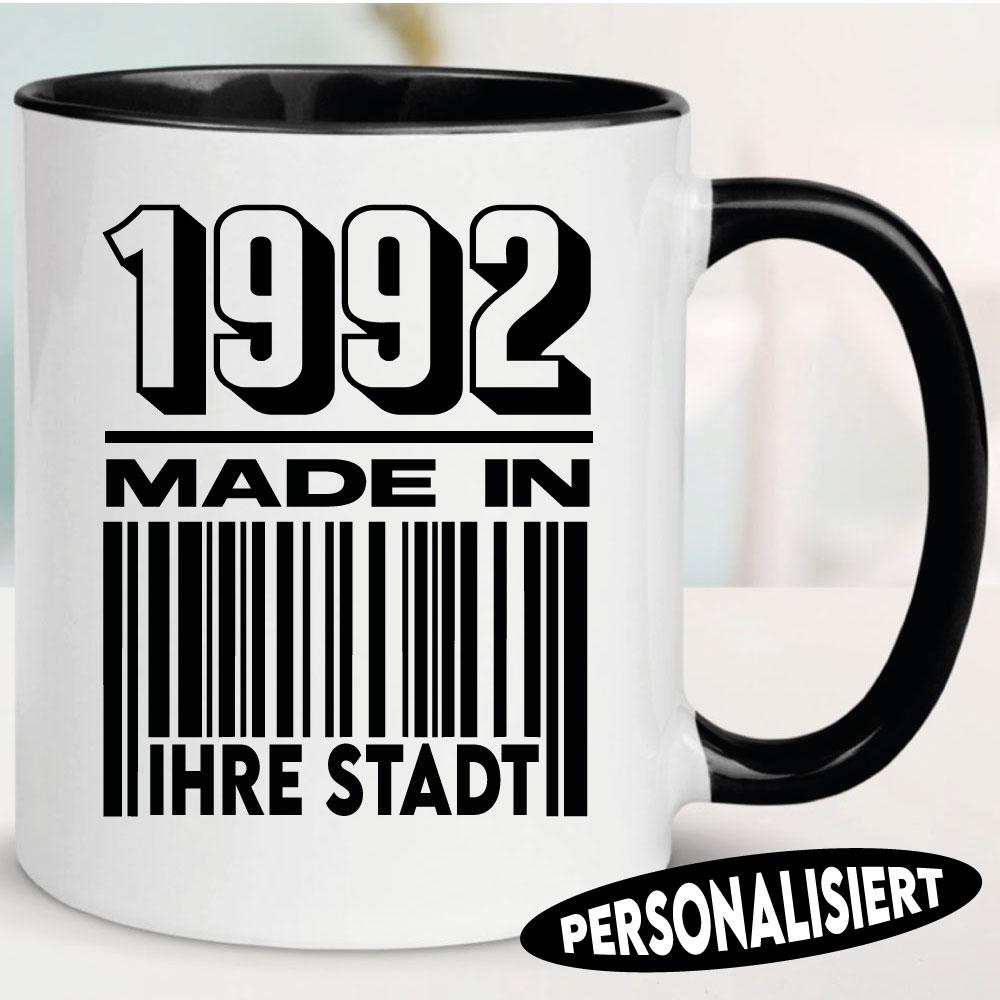 Tasse zum Geburtstag Made in Schwarz