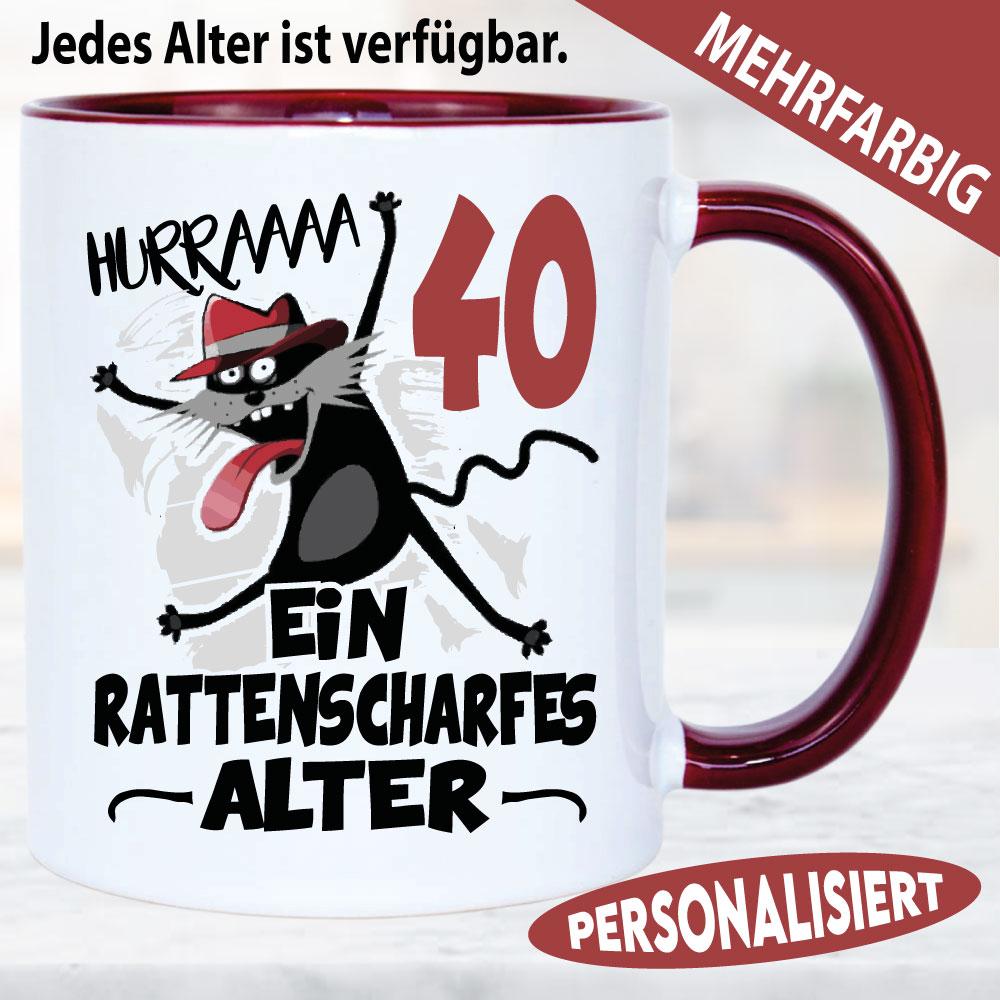 Tasse Geburtstag Rattenscharfes Alter