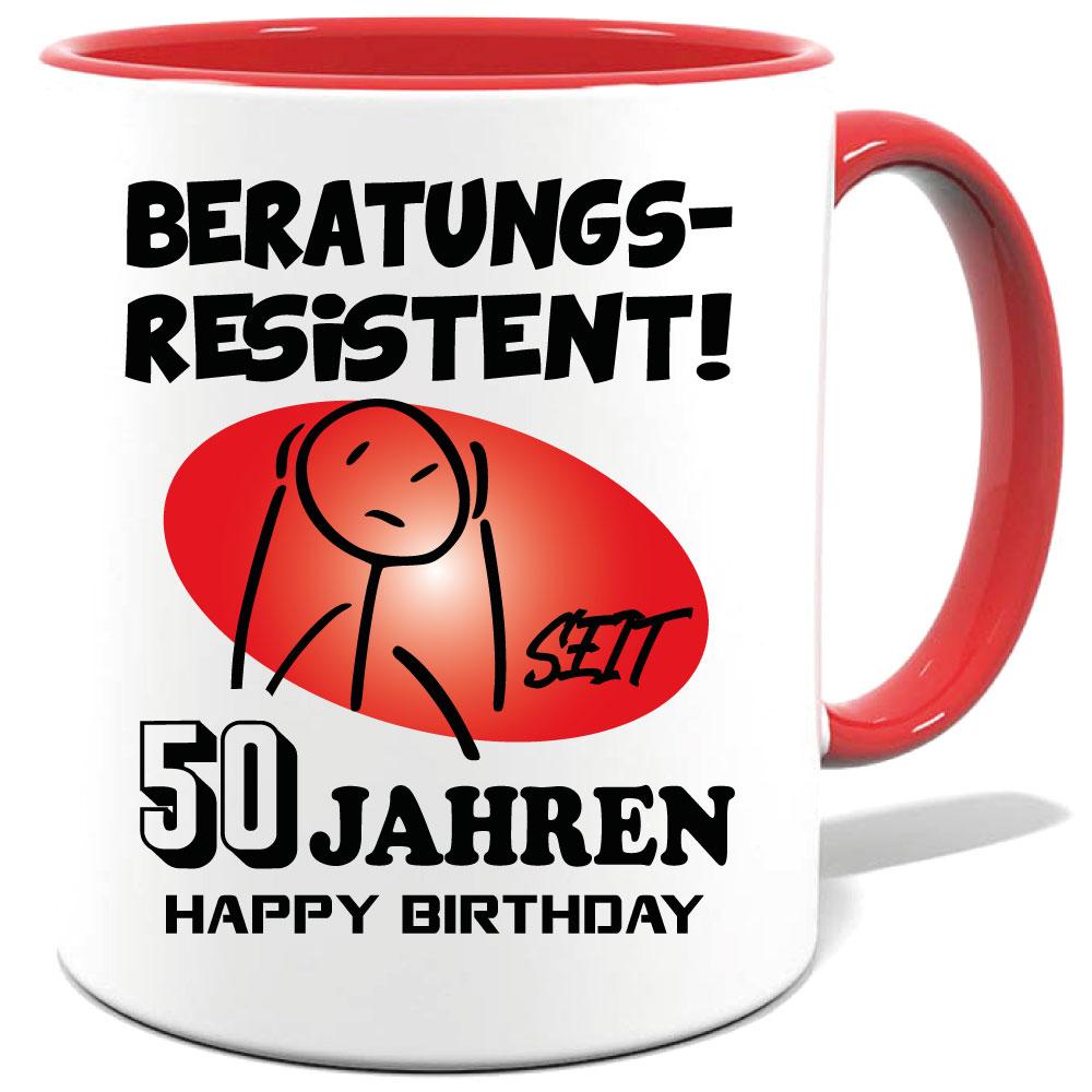 Tasse zum 50. Geburtstag Beratungsresistent | tassencenter.de