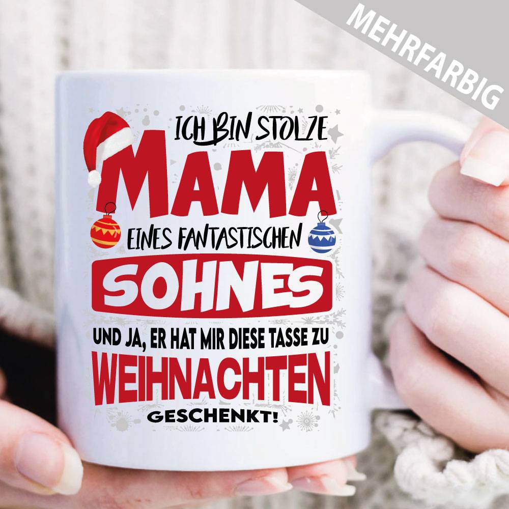 Tasse-Weihnachten-Weihnachtstasse-Mama-fantastischer-Sohn