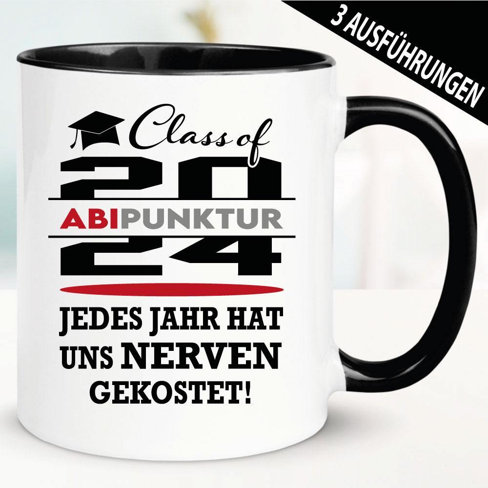 Tasse Abitur. Abipunktur. Jedes Jahr hat Nerven gekostet.