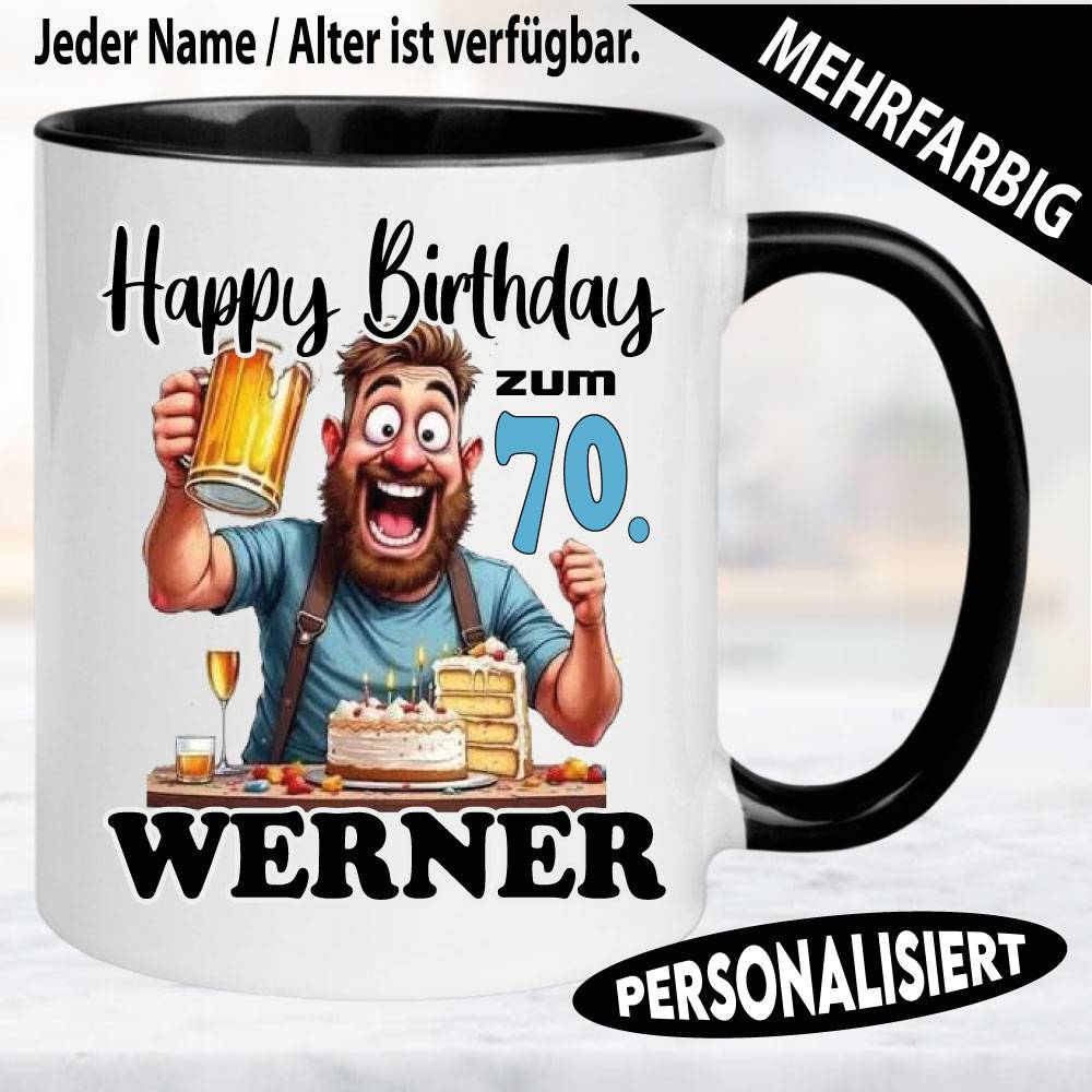 Geburtstagstasse-Bier-Torte-Alter-Name