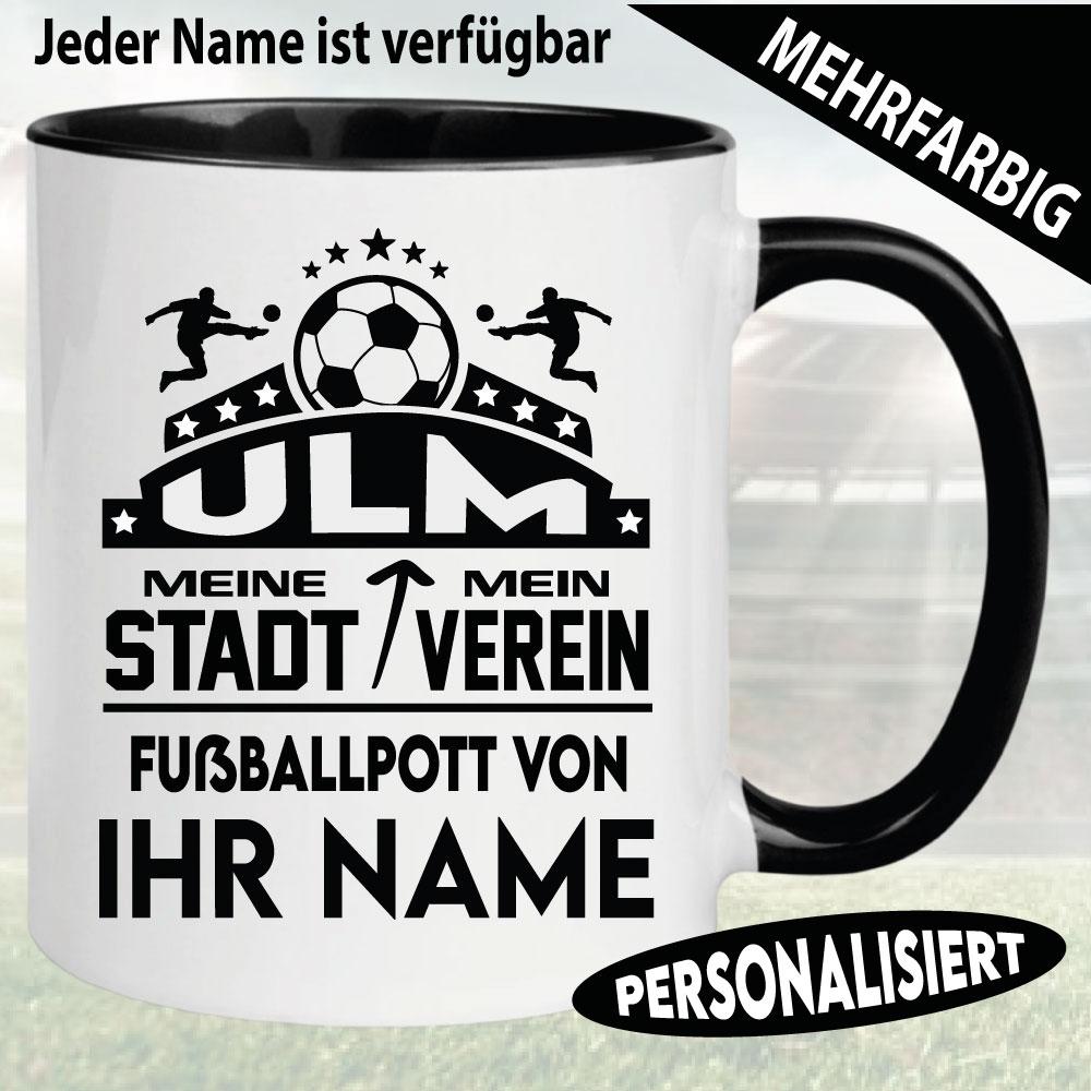 Personalisierte Fußballtasse Ulm