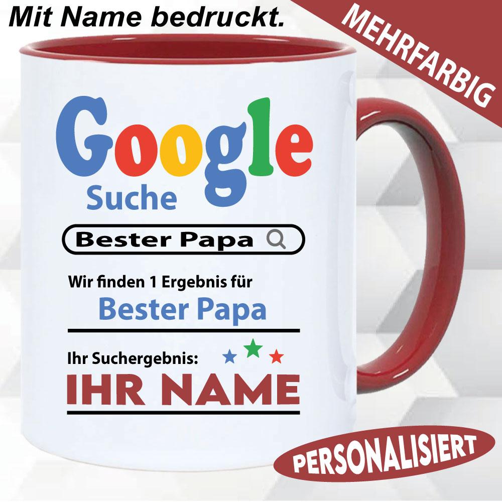 Tasse zum Vatertag Super Papa in Blau und Schwarz