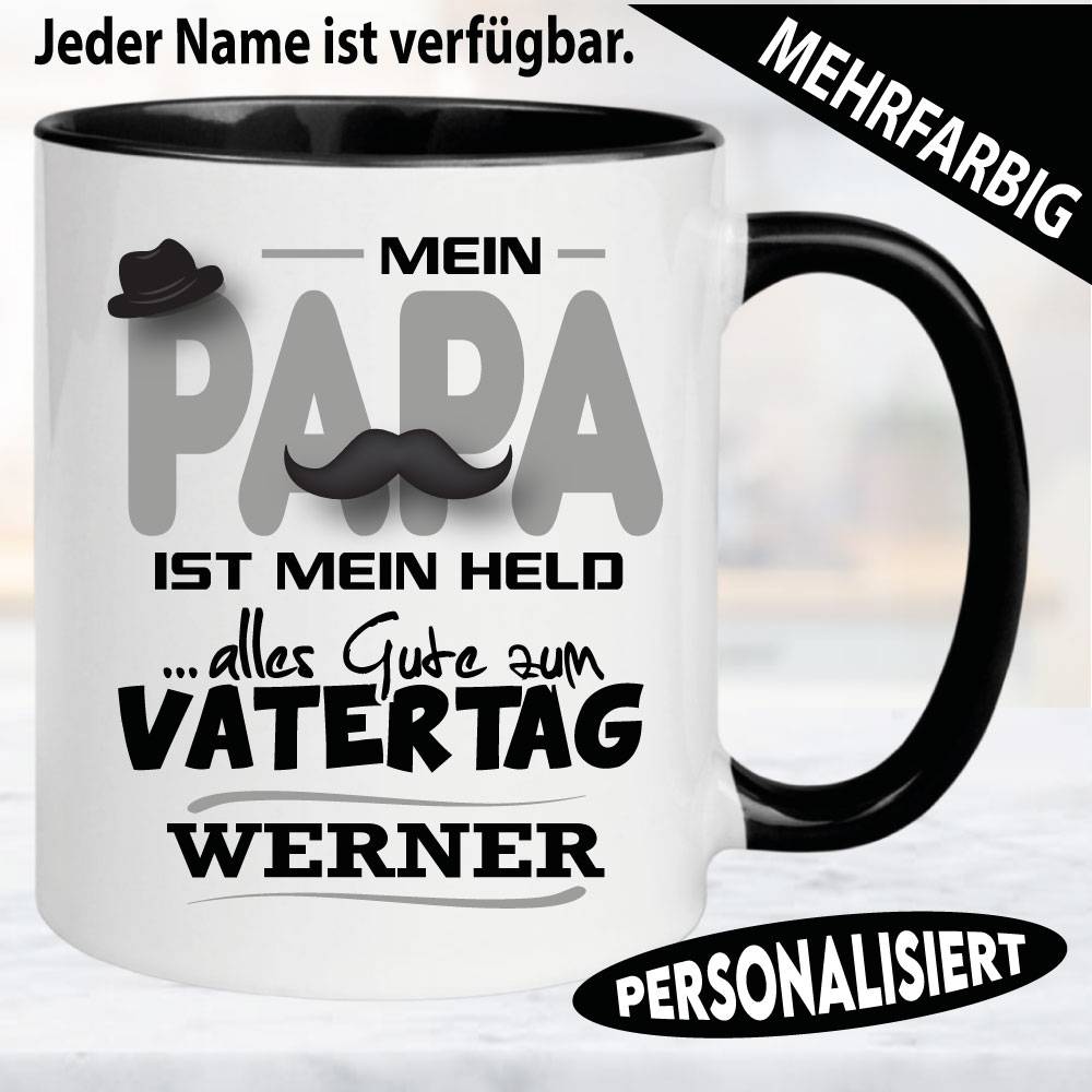 Tasse Vatertag bester Papa Held