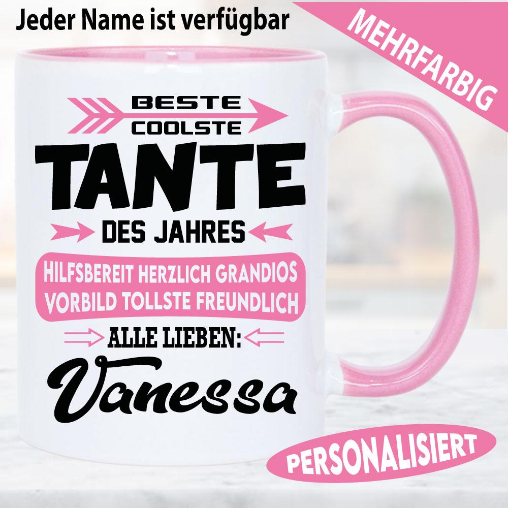 Vorbild Tante. Geschenketasse Familie.