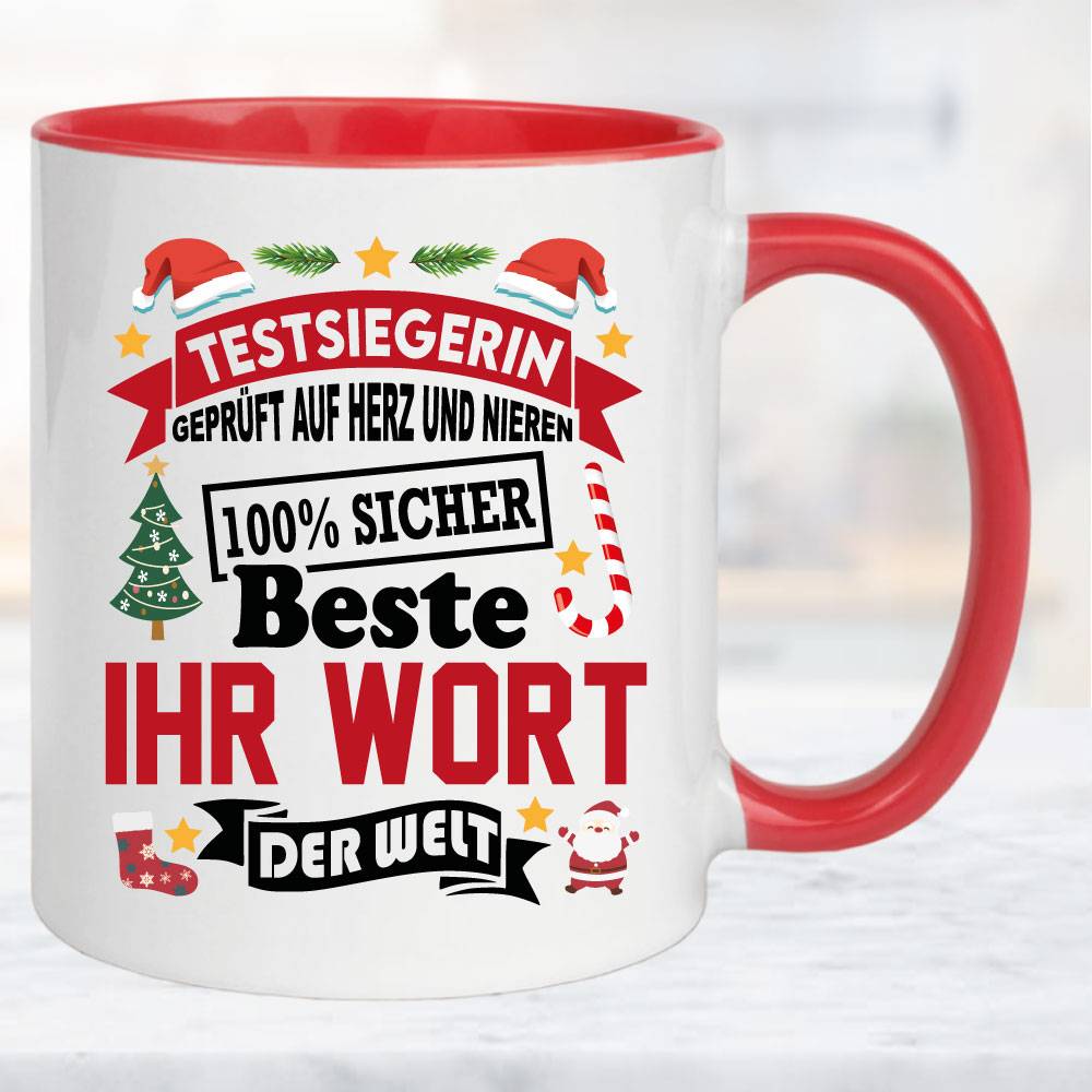 Weihnachtstasse-Familie-Beruf-Name-Personalisiert-Rot