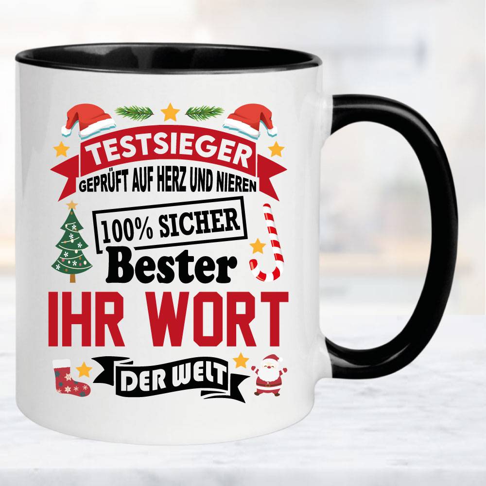 Weihnachtstasse-Familie-Beruf-Name-Personalisiert-Schwarz